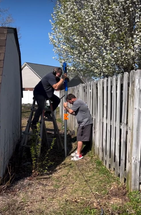 No dig fence installation technique in Fayetteville North Carolina