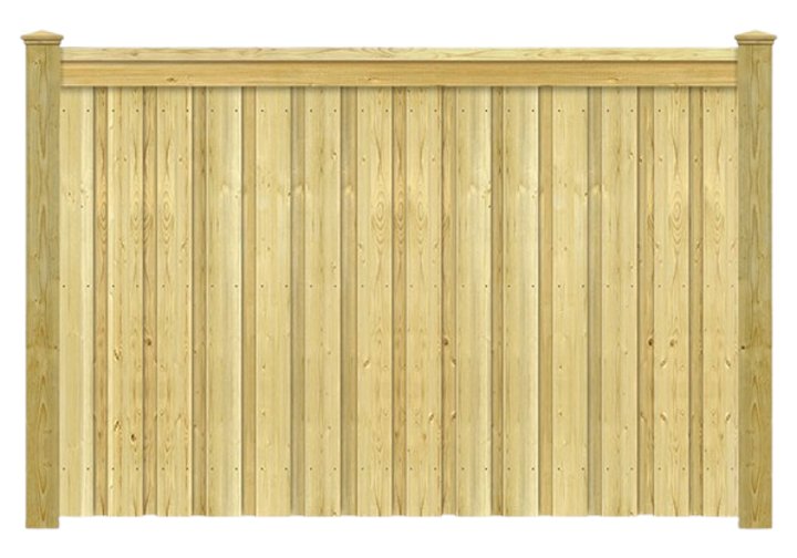 Aberdeen NC cap and trim style wood fence